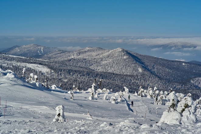 Blick von der Tourenabfahrt Richtung Eck