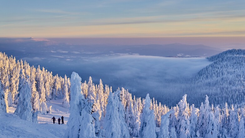 Sonnenuntergang am Großen Arber