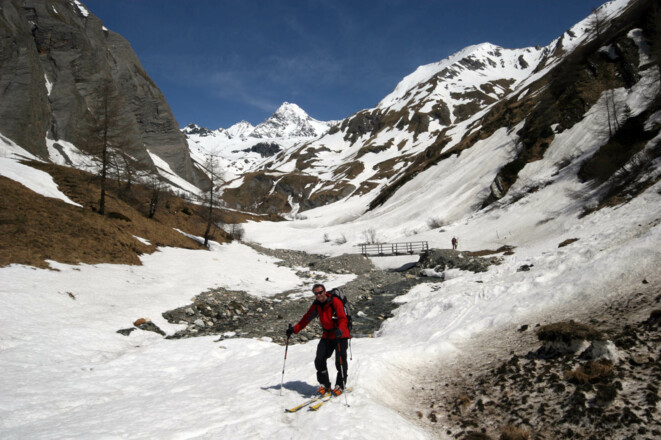 Kurz vor dem Lucknerhaus. Hinten der Großglockner
