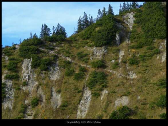 Anstieg an der Südseite der Maroldschneid