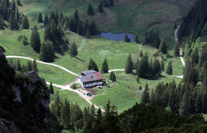 Priener Hütte vom Geigelstein aus