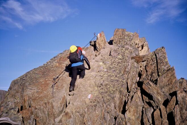 Zwischen Tisenjoch und Similaunhütte, "Klettersteig"