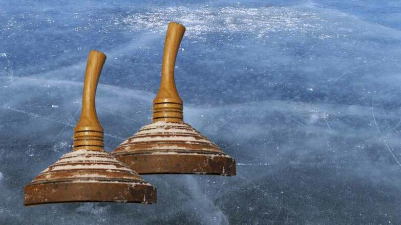 Eisstockschießen im Winter