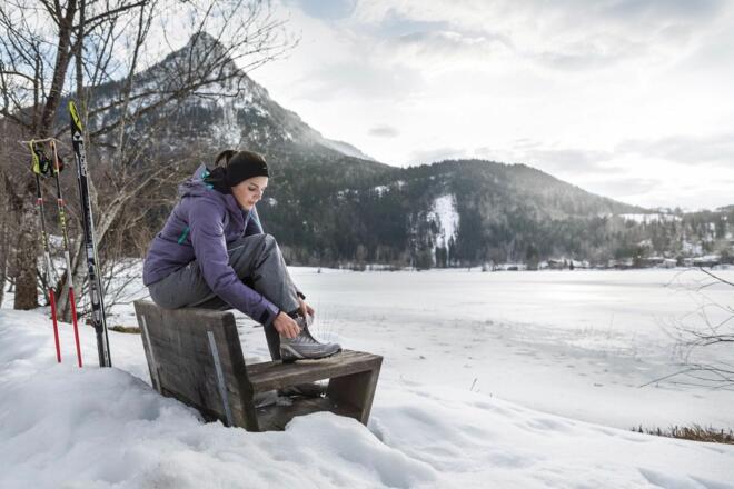 Päuschen beim Langlaufen am Thiersee
