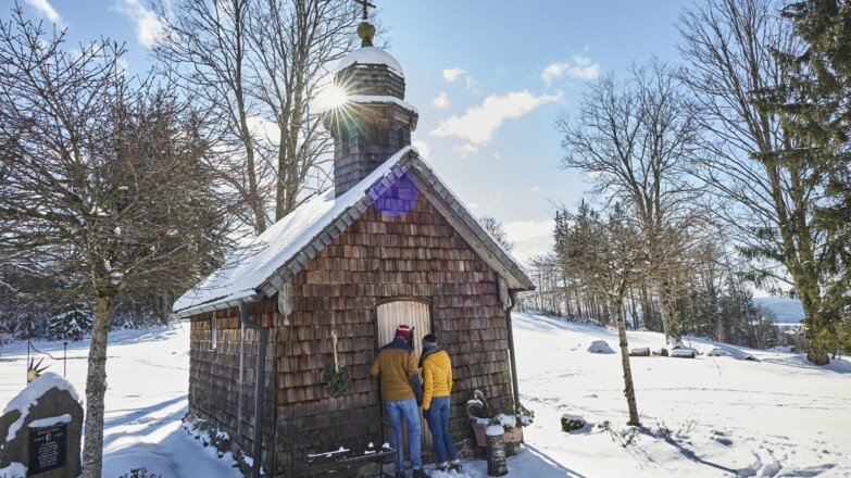 Winterwandern Kapelle am Harlachberg