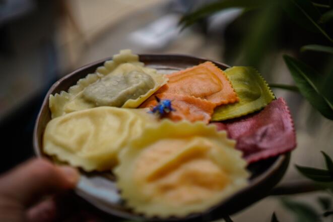 Ravioli auf Teller