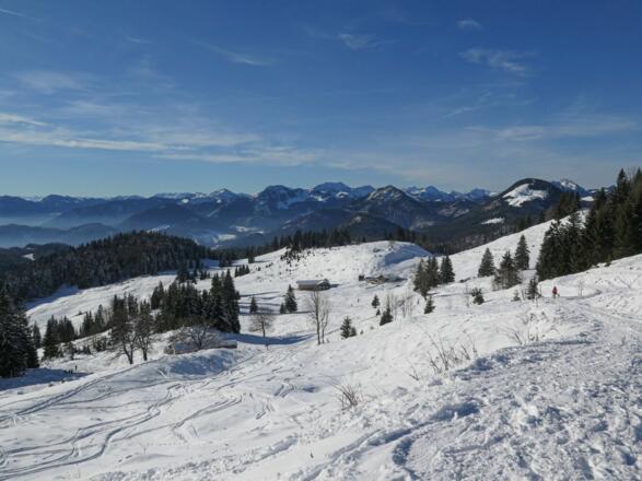 Erlerberg Winter Schnee Winterwandern Goglalm Hütte Einkehr