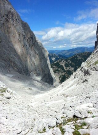Going_Ellmauer Tor_Blick zur Steinernen Rinne_Wilder Kaiser