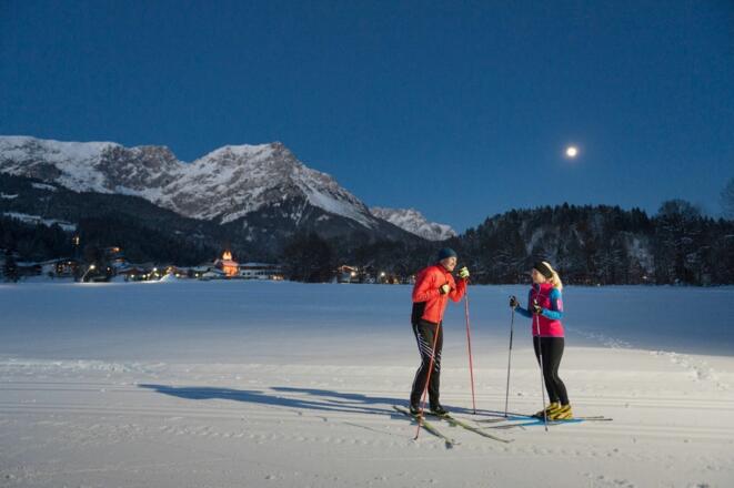 Scheffau_Dorfloipe_Nacht_Wilder Kaiser