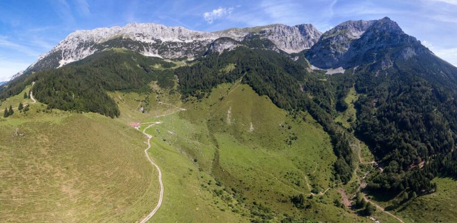 Scheffau_Panorama Seilabodenkreuz_Wilder Kaiser