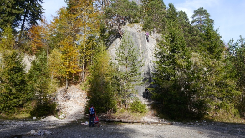 Klettergarten Ziegelwies - eine der anspruchsvolleren Touren im rechten Teil
