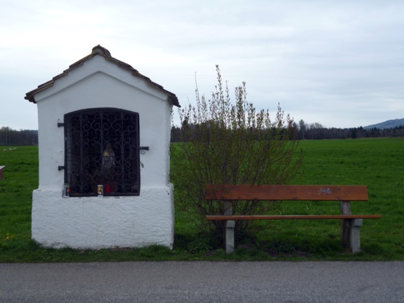 Bildstock mit Bank nordwestlich von Oberhausen.