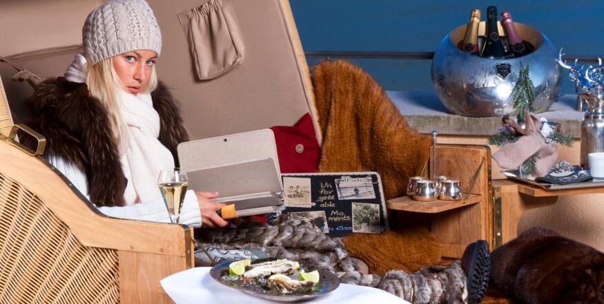 Winterlounge auf der Seeterrasse