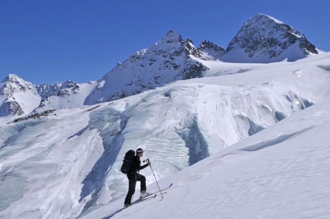 Anstieg zum Piz Buin, Ochsentaler Gletscher