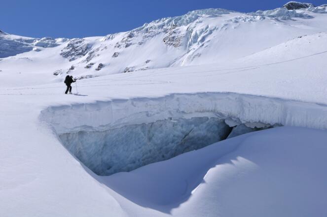 Anstieg zum Piz Buin, Ochsentaler Gletscher