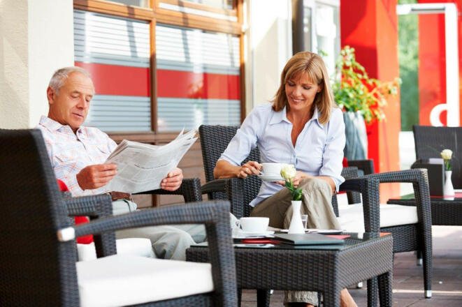 Rückzugsort zur Entspannung – die Sonnenterrasse der Hotelklinik Bad Gögging