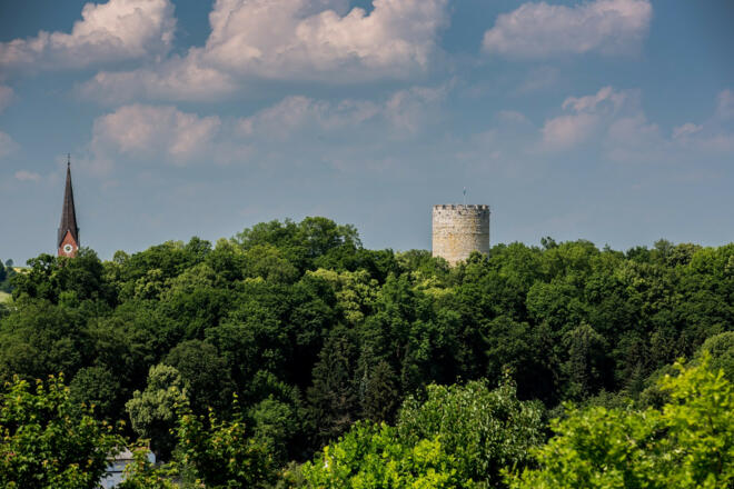 Die Umgebung mit Turmblick