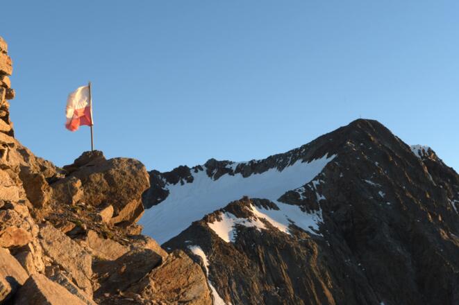 Morgenstimmung am Becherhaus, Blick auf Wilder Freiger