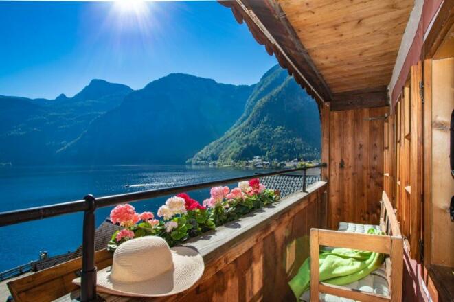 Balkon Ferienwohnung 'Historic Hallstatt' - Historic Lakeview Apartments Hallstatt