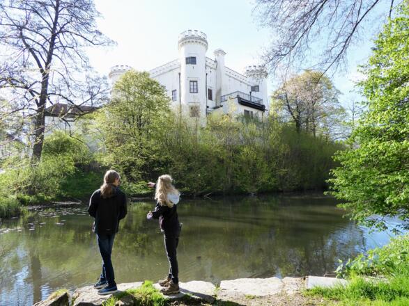 Das Renaissance-Schloss Marzoll wurde 1837 im Tudor-Stil umgebaut.