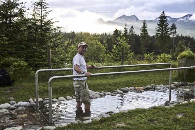 Isar-Natur-Erlebnisweg in Krün im Kneipbecken
