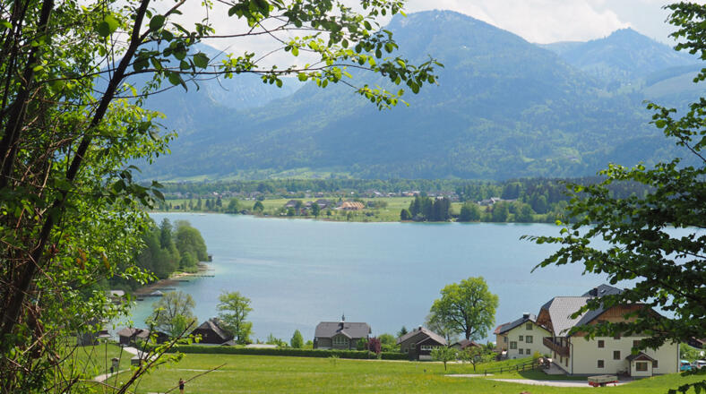 Wolfgangsee in Sicht.