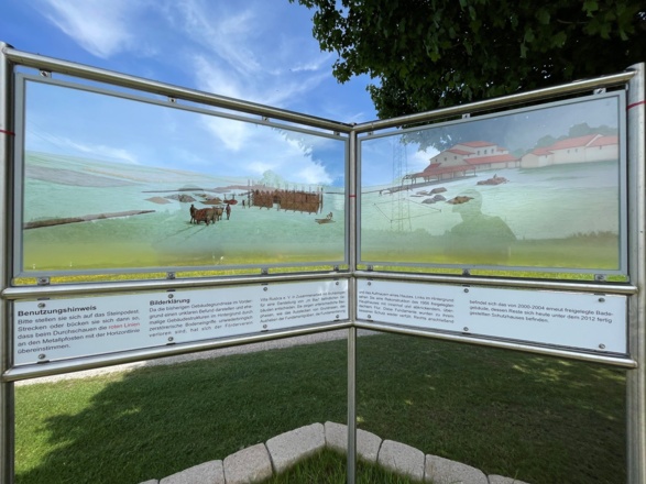 Durchsichtpanorama an der Villa Rustica in Peiting