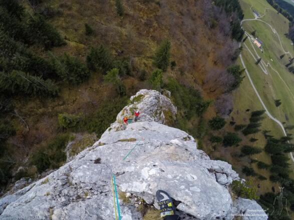 Blick von der Nordwestkante nach unten