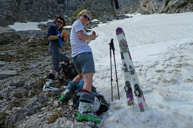 Angekommen beim Schnee: Im unteren Brentnerkar