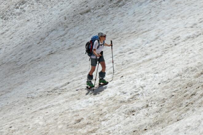 Skiaufstieg im oberen Brentnerkar