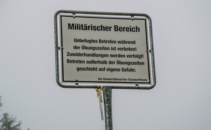 Bundeswehr Gebirgsübungsplatz auf der Reiter Alm