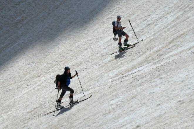 Skiaufstieg im unteren Brentnerkar