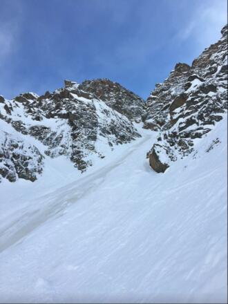 Oben die Abseilstelle