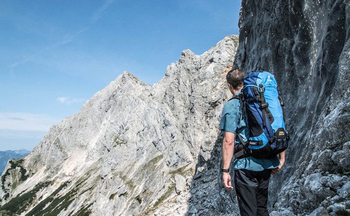 Aufstieg über Schaflsteig zur Mayrbergscharte