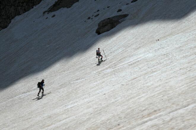 Skiaufstieg im unteren Brentnerkar