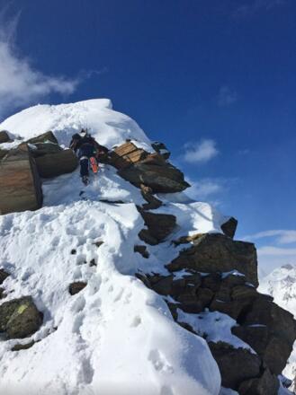 Zustieg über den Grat
