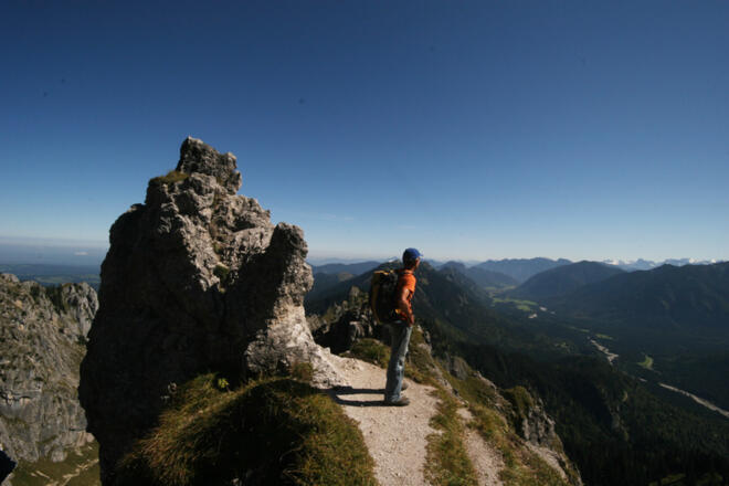 Geländeabsatz kurz vor dem Gipfel