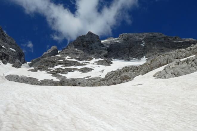 Das obere Brentnerkar links neben dem Kl. Hochkasten