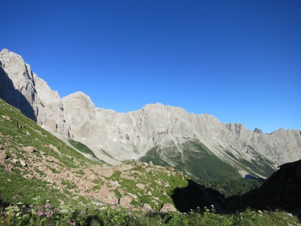 Das Biegengebirge oberhalb der Oberen Wolayeralm