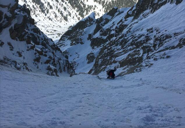 Die Engstelle  vor der Abseilstelle