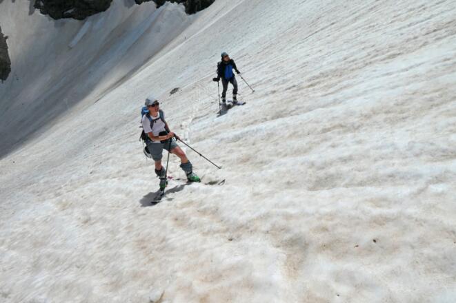 Skiaufstieg im oberen Brentnerkar