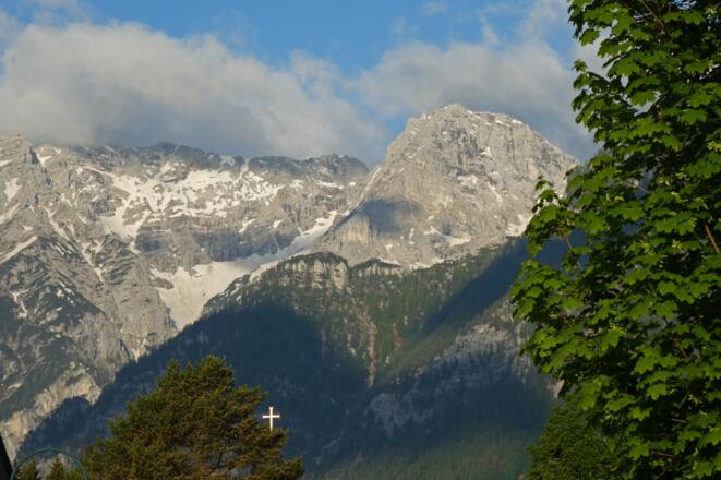 Das Brentnerkar neben dem Kl. Hochkasten von Hinterstoder aus gesehen