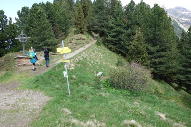 Abzweigung nach rechts zum Meißnerhaus.