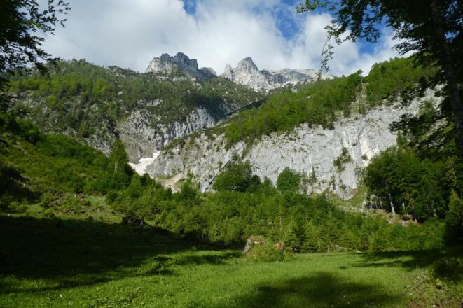 Blick auf den Gr. Turm vom Zustieg zur Jagdhütte