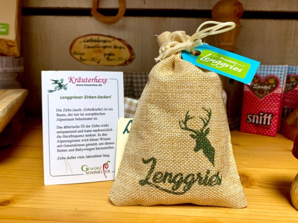 Lenggrieser Zirbenduftsackerl - erhältlich bei der Kräuterhexe Lenggries