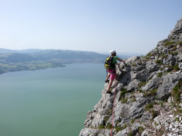 Leichtes Gelände in der letzten Seillänge des Südwestgrat.