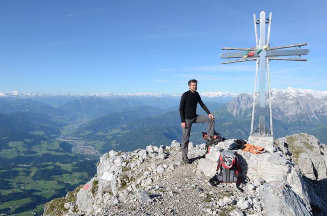 Blick vom Hochthron übers Salzachtal auf Tauern und Hochkönig