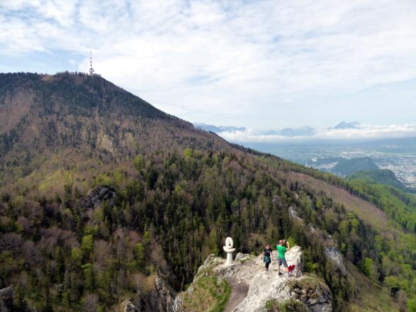 Auf der Linie Gaisberg - Nockstein verläuft das Ende der Nördlichen Kalkalpen.