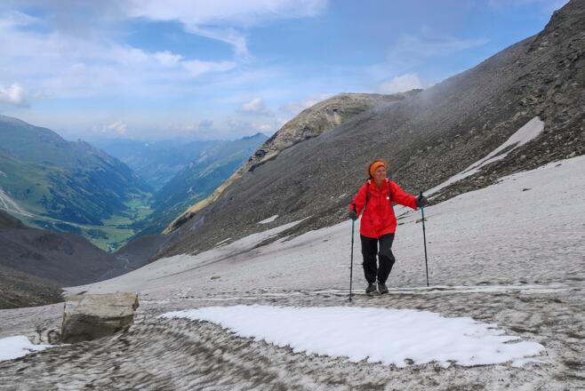 Aufstieg in die Pfandlscharte vom Käfertal