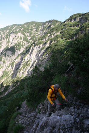 Drahtseilpassage in der Wolfsschlucht